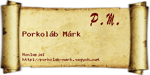 Porkoláb Márk névjegykártya