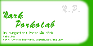 mark porkolab business card